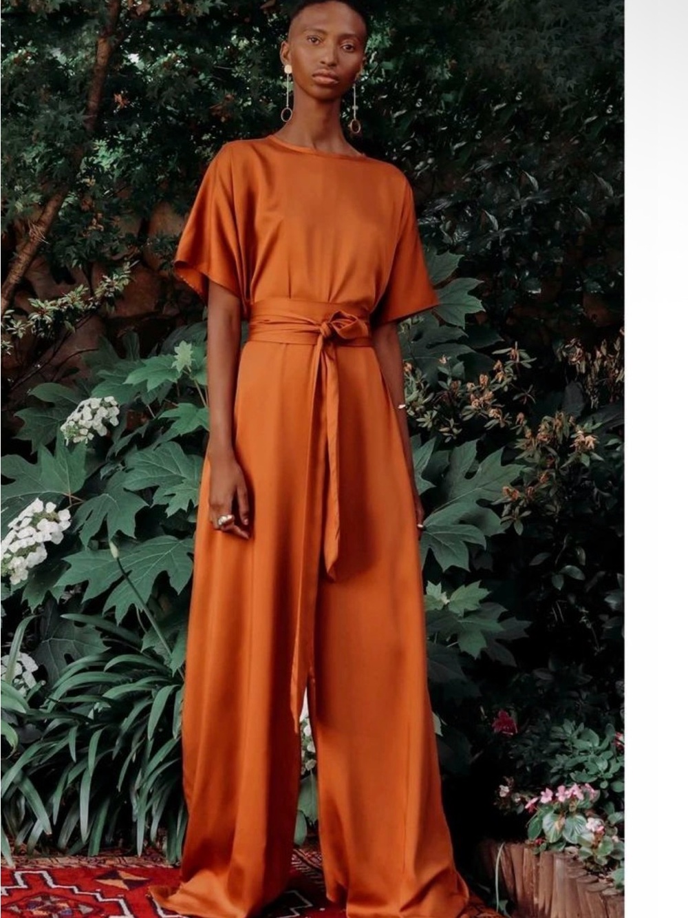 DIARRABLU Sustainable Pino Jumpsuit | Rust Orange | Size Small (US 4–6) | NWT
